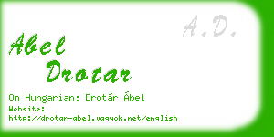 abel drotar business card