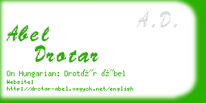 abel drotar business card